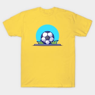 Soccer Ball With whistle Cartoon Vector Icon Illustration T-Shirt